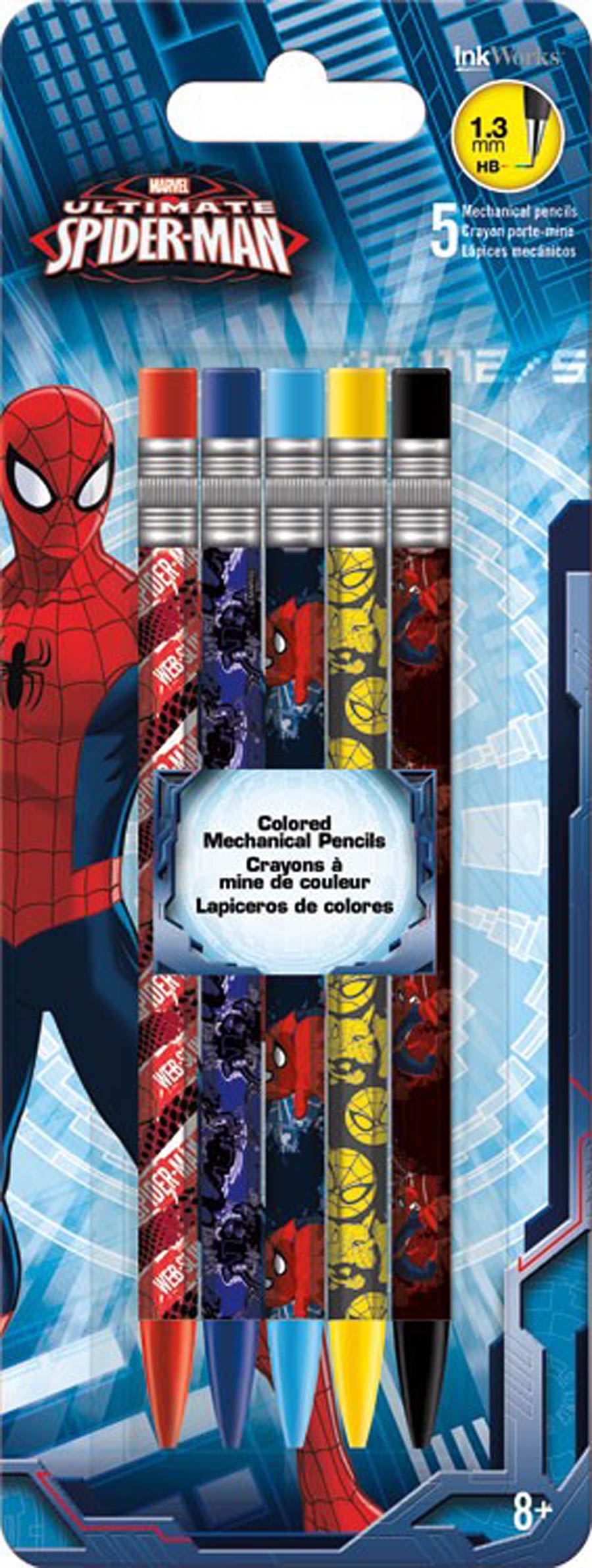 Ultimate Spider-Man Colored Mechanical Pencil 5-Pack