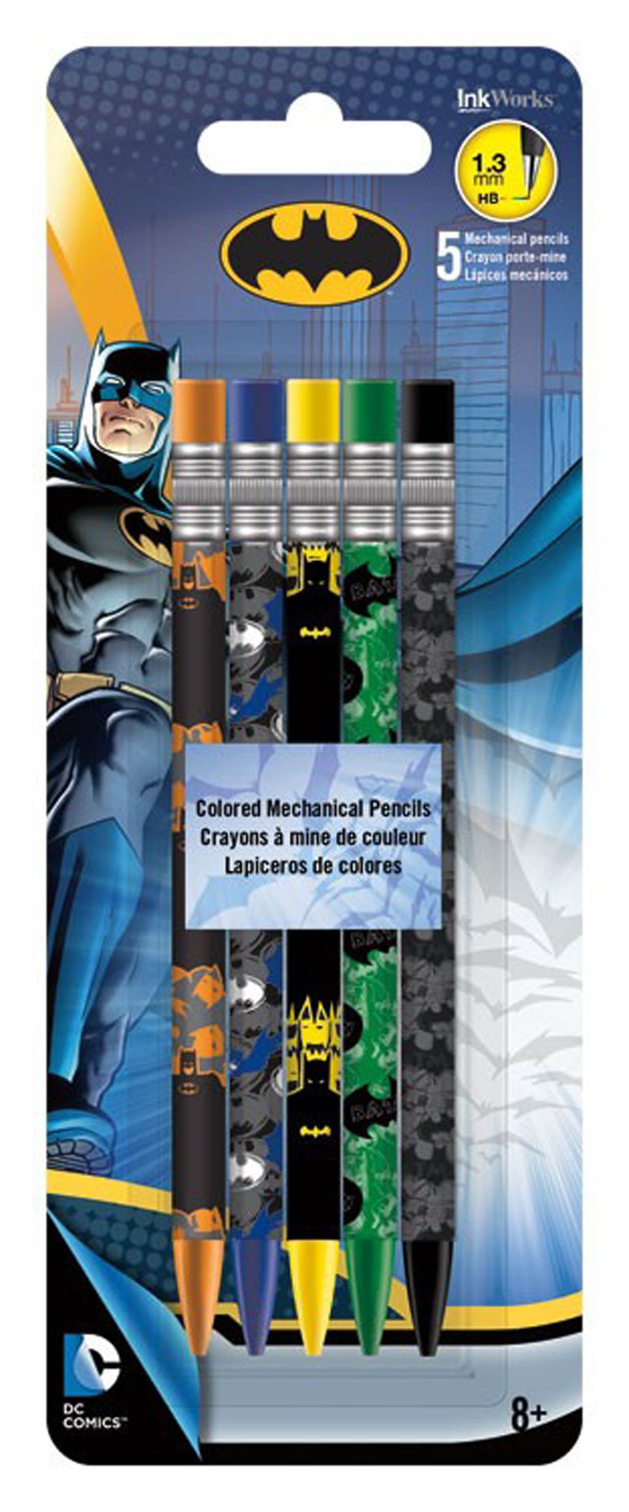 Batman Colored Mechanical Pencil 5-Pack
