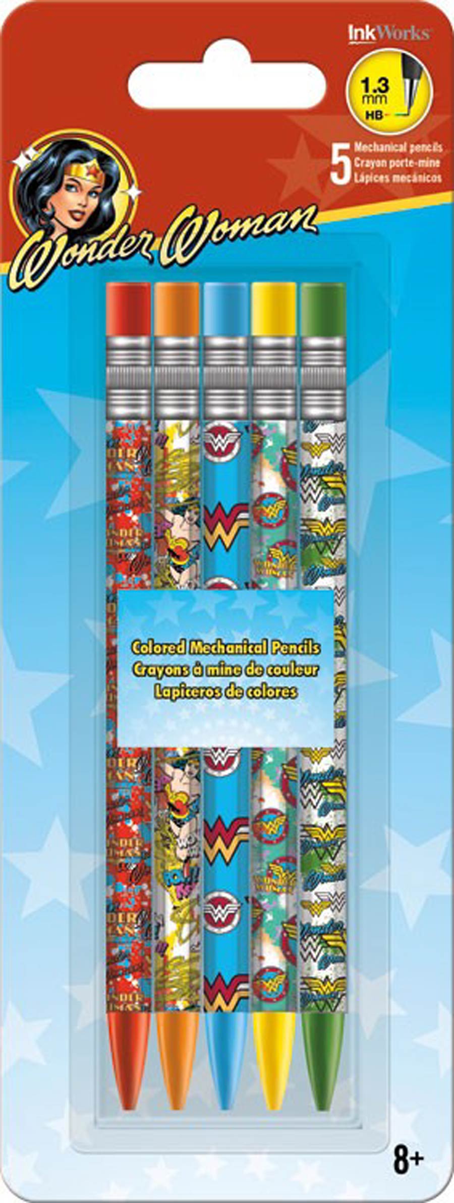 Wonder Woman Colored Mechanical Pencil 5-Pack