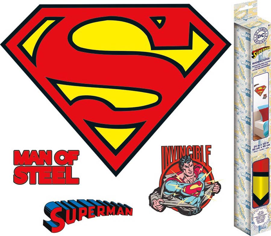Superman Logos 18x24-inch RoomScapes Poster Decal