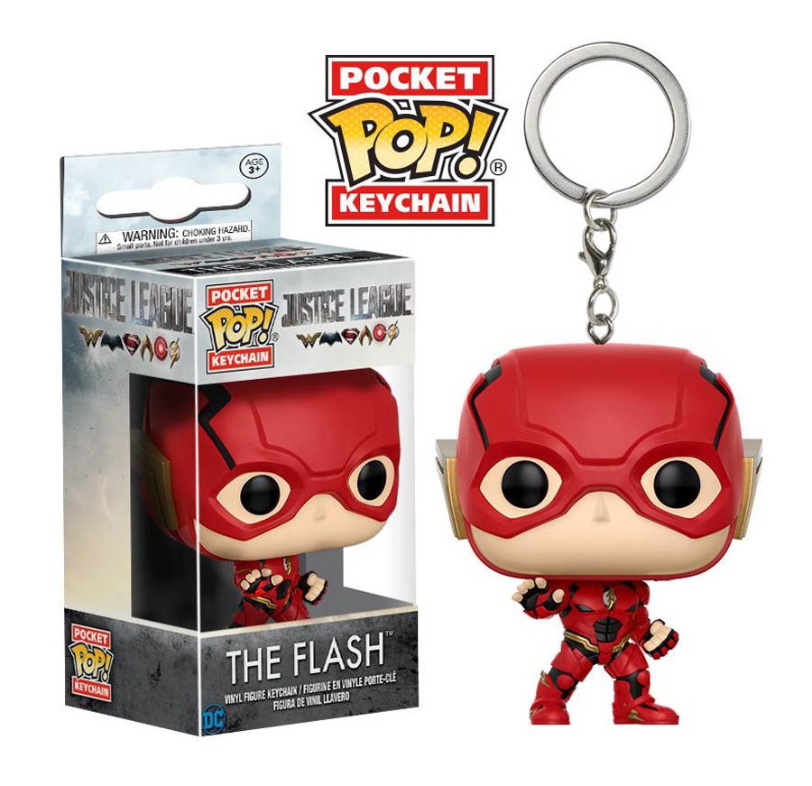 POP DC Justice League Movie Flash Vinyl Figure Pocket Keychain