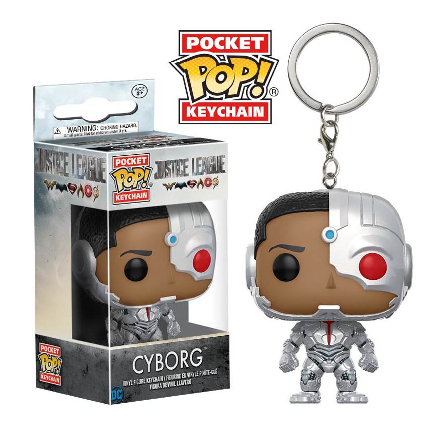 POP DC Justice League Movie Cyborg Vinyl Figure Pocket Keychain