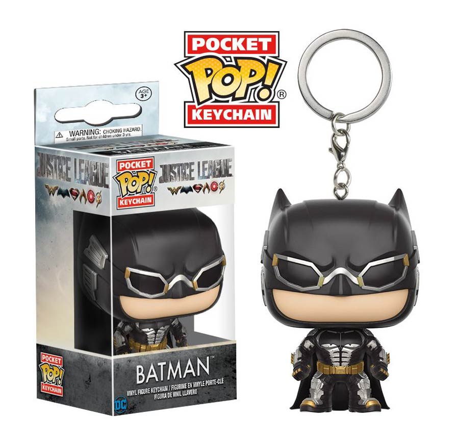 POP DC Justice League Movie Batman Vinyl Figure Pocket Keychain