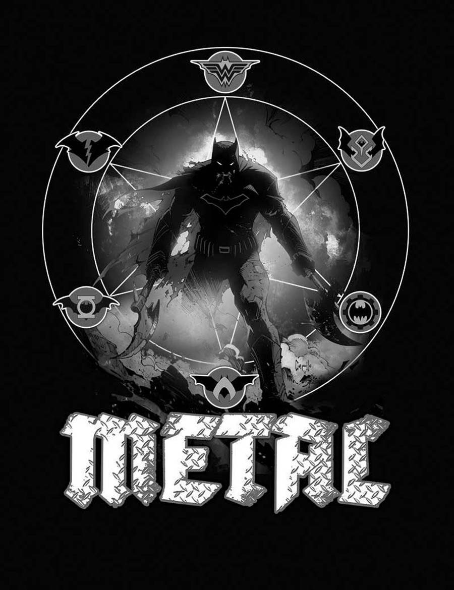 Dark Nights Metal #1 Cover F Incentive Midnight Release Black & White Variant Cover