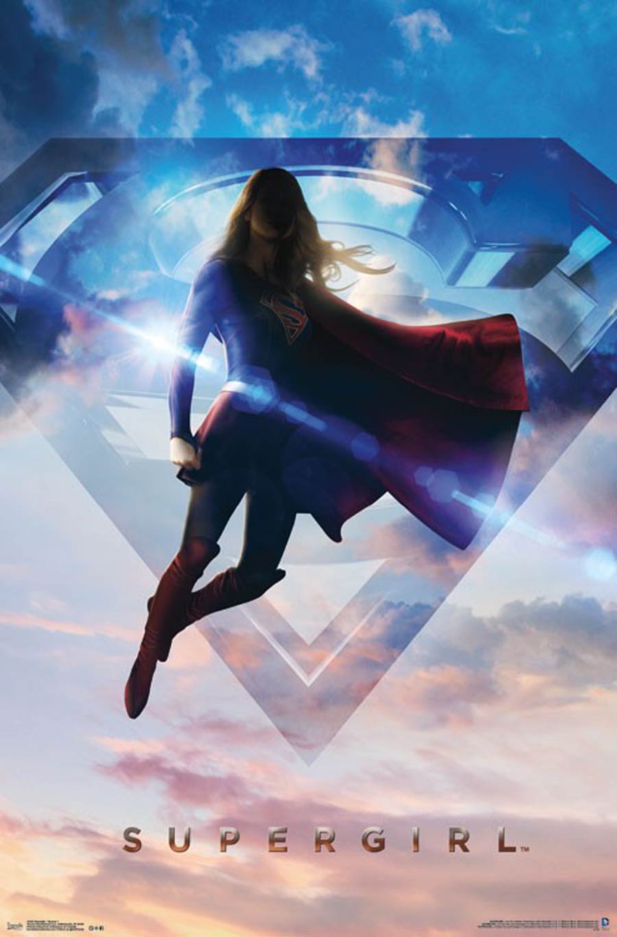 Supergirl Clouds Poster