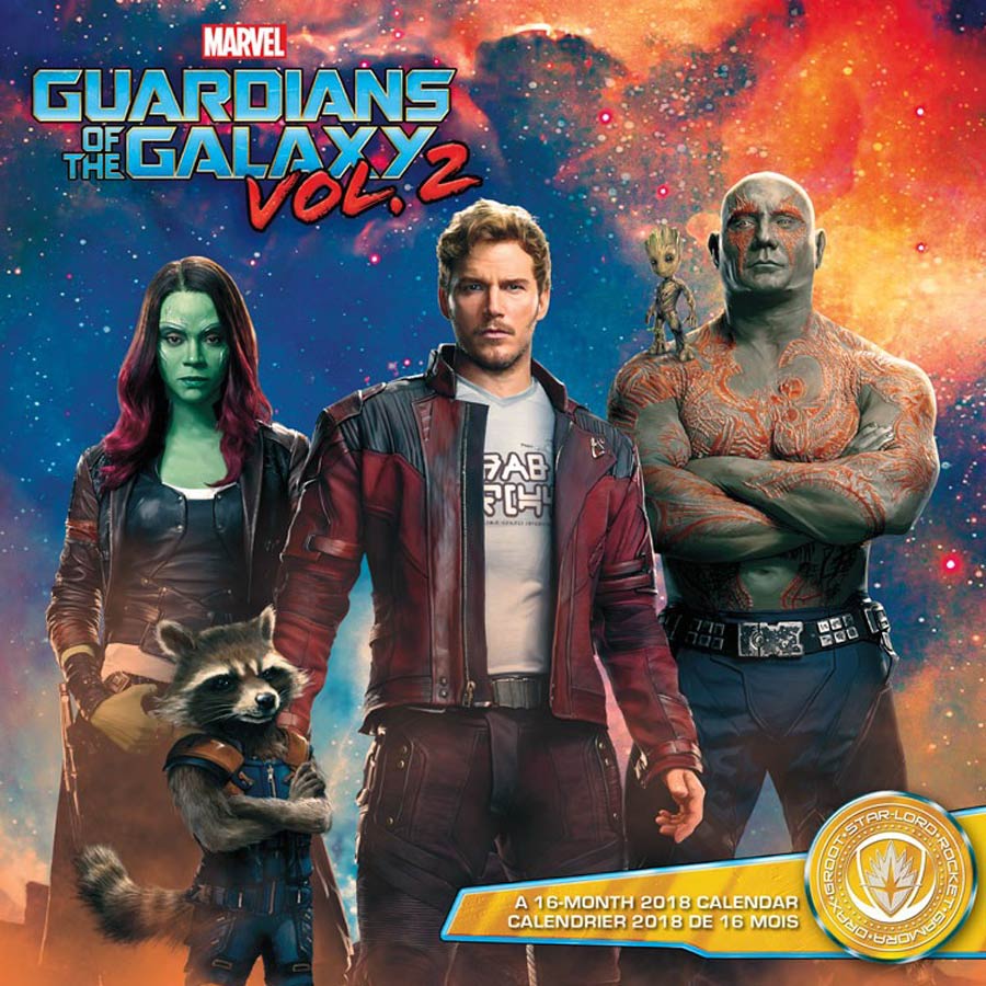 Guardians Of The Galaxy Vol 2 Group Yeah Baby 2018 12x12-inch Wall Calendar