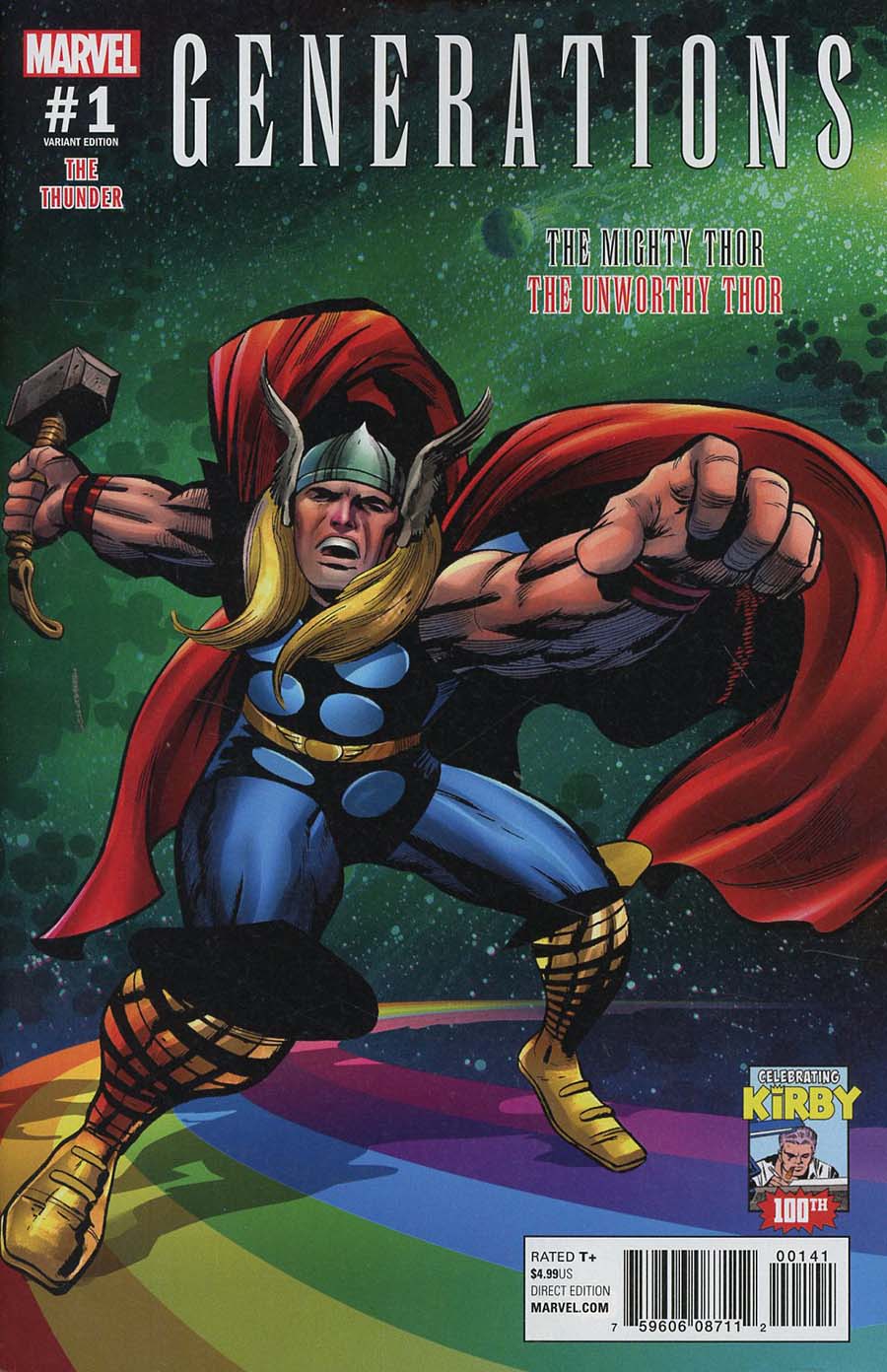 Generations Unworthy Thor & Mighty Thor #1 Cover D Incentive Jack Kirby 100th Anniversary Variant Cover