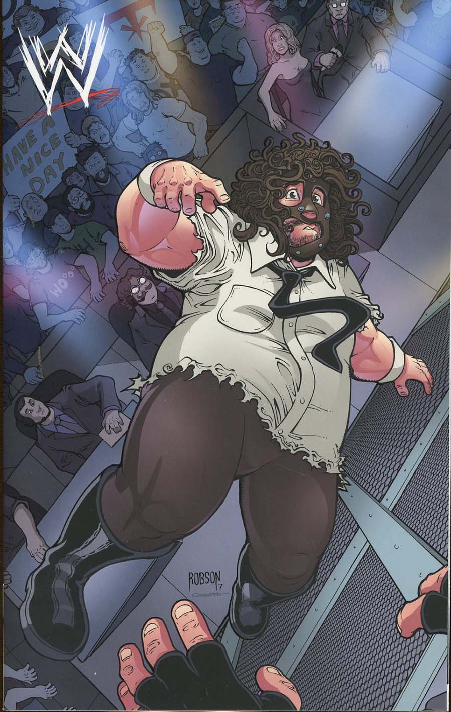 WWE #8 Cover E Incentive Will Robson Mankind Virgin Variant Cover