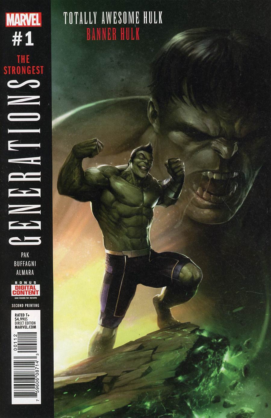 Generations Banner Hulk & Totally Awesome Hulk #1 Cover F 2nd Ptg Francesco Mattina Variant Cover