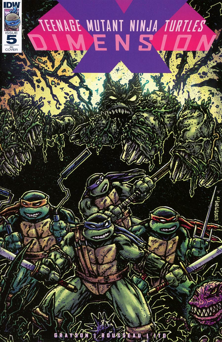 Teenage Mutant Ninja Turtles Dimension X #5 Cover C Incentive Kevin Eastman Variant Cover