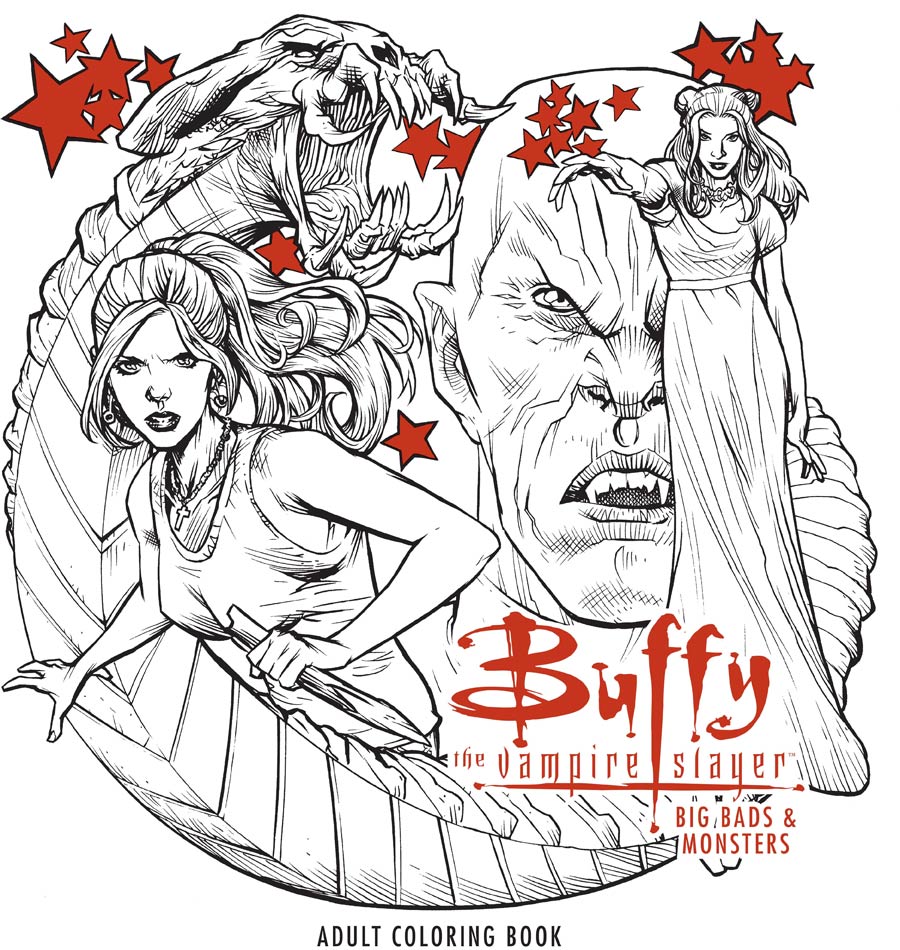 Buffy The Vampire Slayer Big Bads & Monsters Adult Coloring Book TP