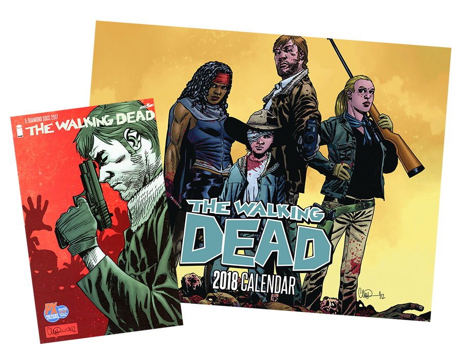 Walking Dead 2018 SDCC 2017 Previews Exclusive Calendar With Walking Dead #1 Reprint