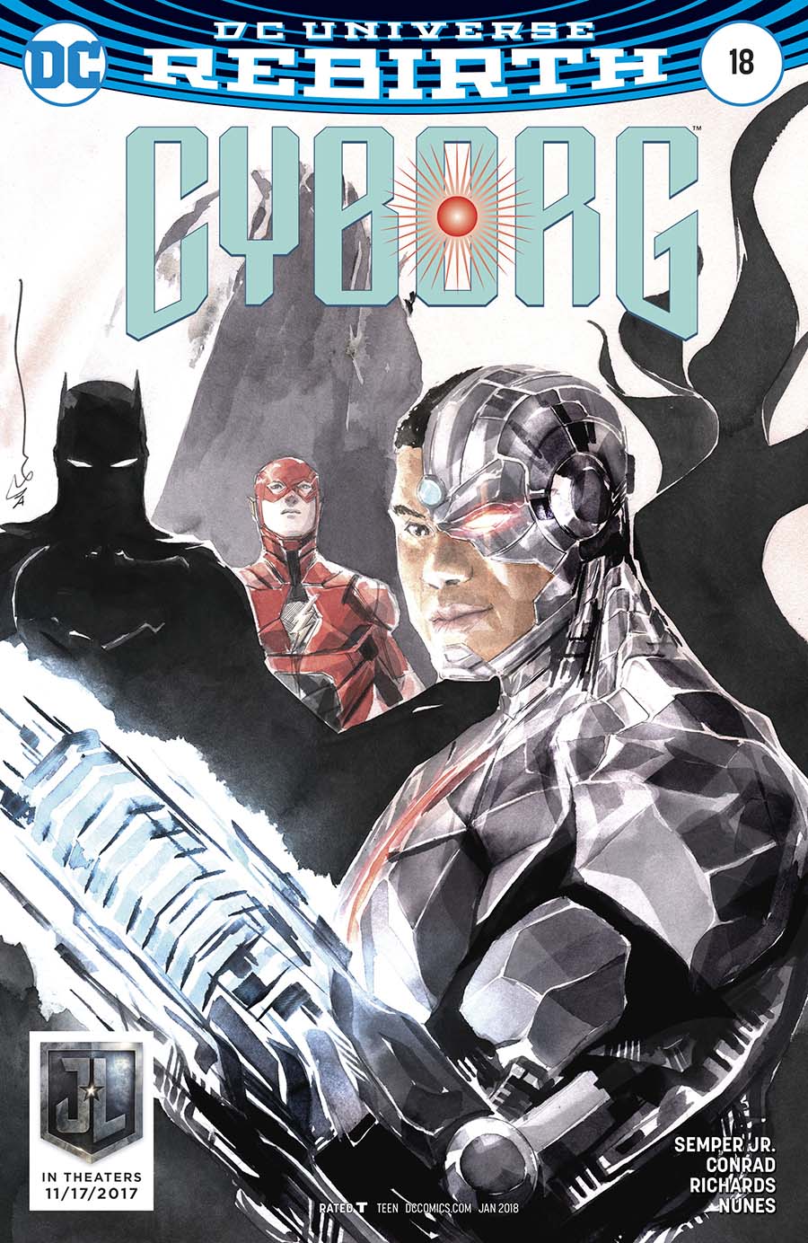 Cyborg Vol 2 #18 Cover B Variant Dustin Nguyen Justice League Cover