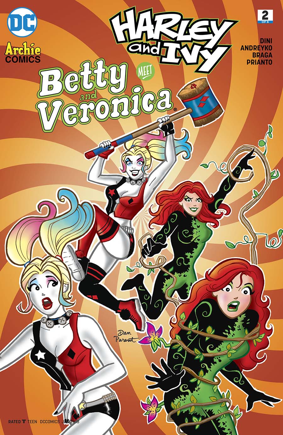 Harley & Ivy Meet Betty & Veronica #2 Cover B Variant Dan Parent Cover