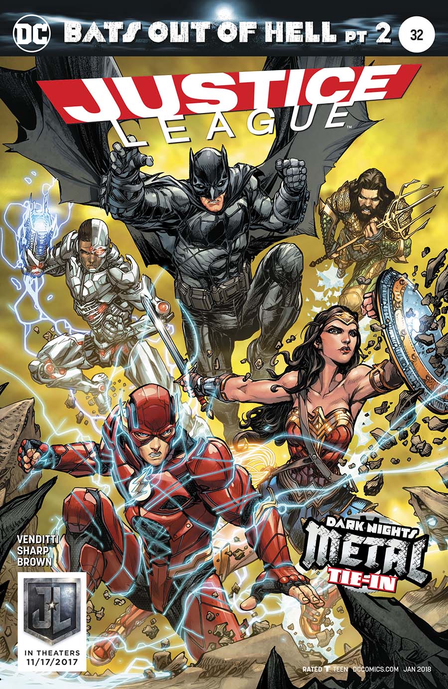 Justice League Vol 3 #32 Cover B Variant Howard Porter Justice League Cover (Bats Out Of Hell Part 2)(Dark Nights Metal Tie-In)