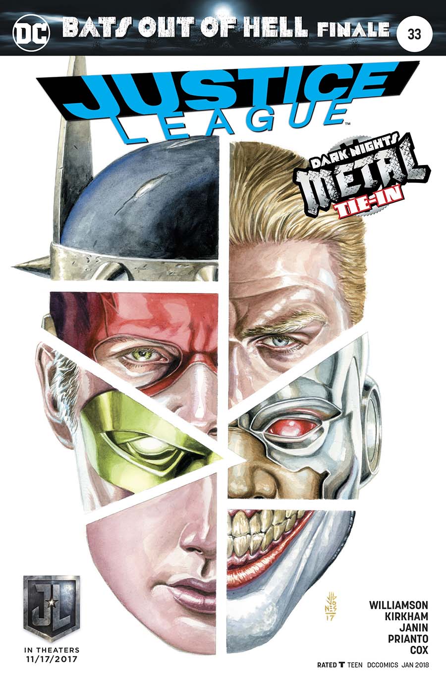 Justice League Vol 3 #33 Cover B Variant Nick Bradshaw Cover (Bats Out Of Hell Part 4)(Dark Nights Metal Tie-In)