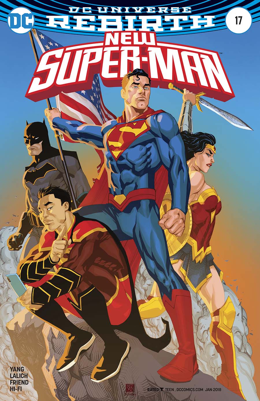 New Super-Man #17 Cover B Variant Bernard Chang Cover