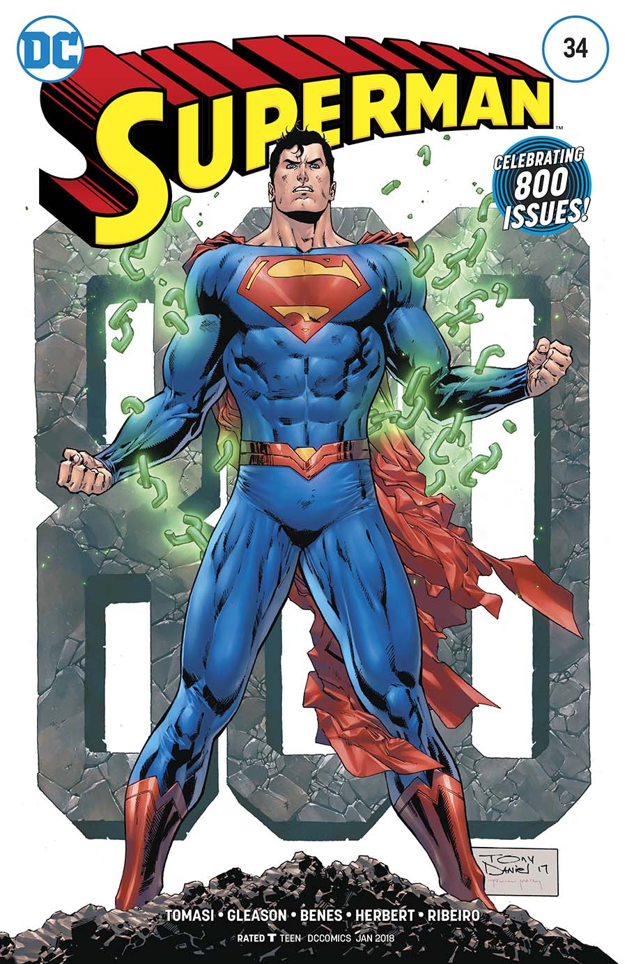 Superman Vol 5 #34 Cover B Variant Tony S Daniel Superman 800 Cover