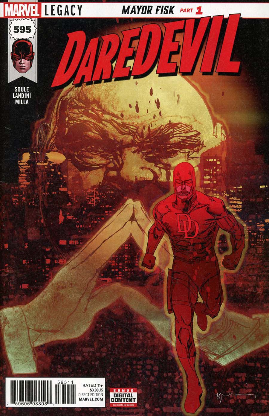 Daredevil Vol 5 #595 Cover A 1st Ptg Regular Bill Sienkiewicz Cover (Marvel Legacy Tie-In)