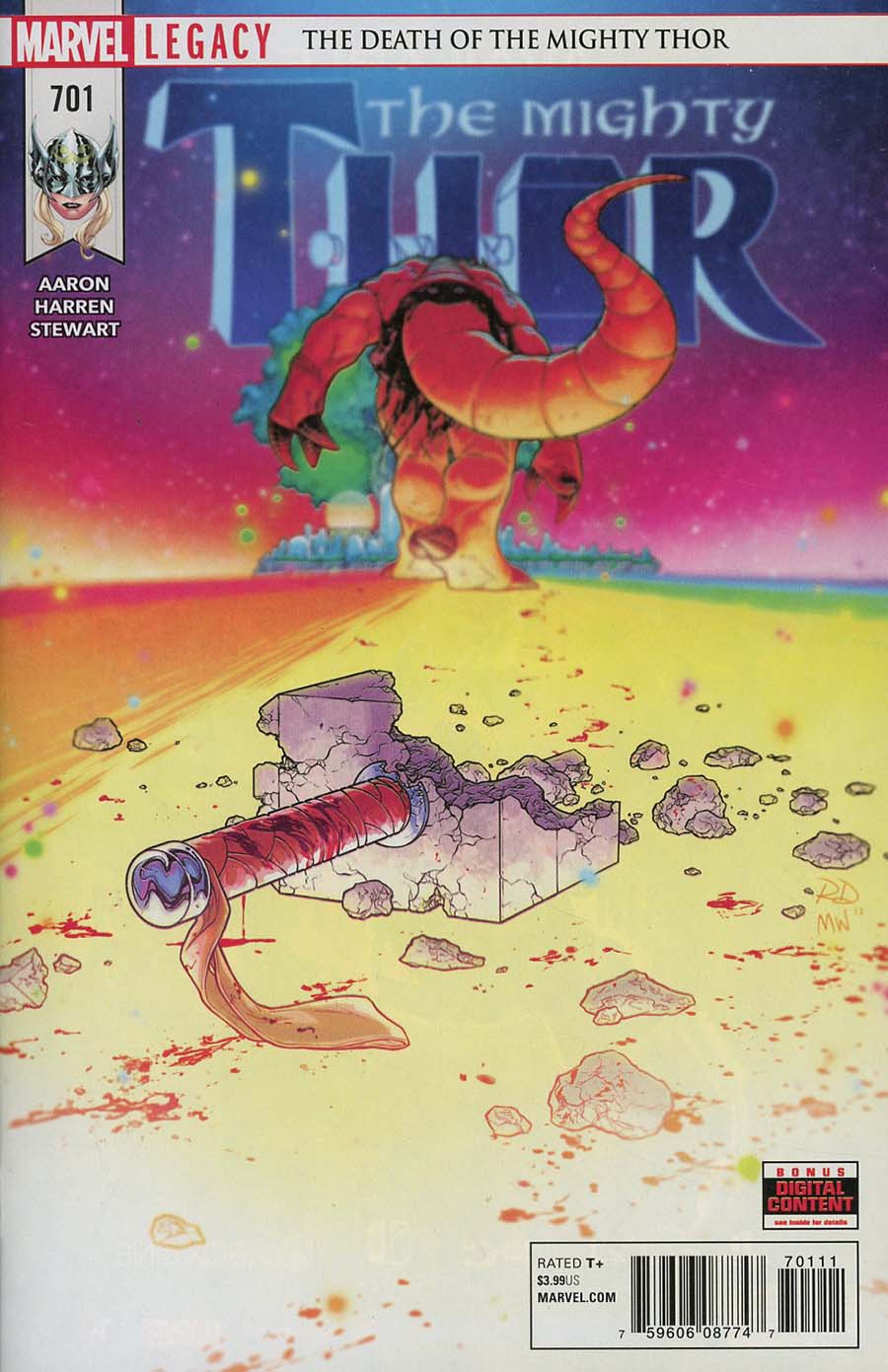 Mighty Thor Vol 2 #701 Cover A 1st Ptg Regular Russell Dauterman Cover (Marvel Legacy Tie-In)