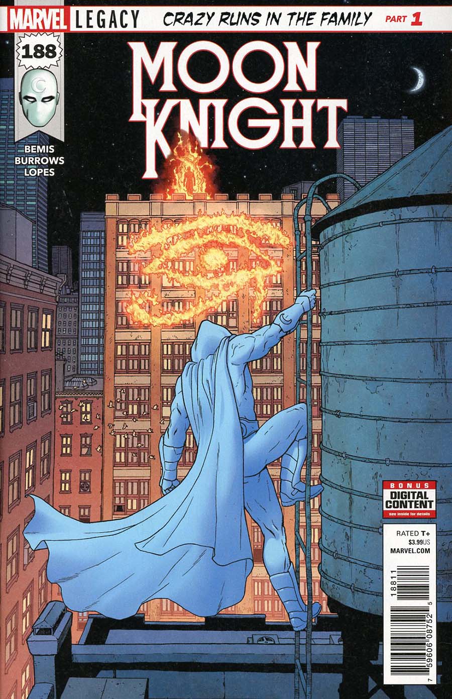 Moon Knight Vol 8 #188 Cover A Regular Jacen Burrows Cover (Marvel Legacy Tie-In)