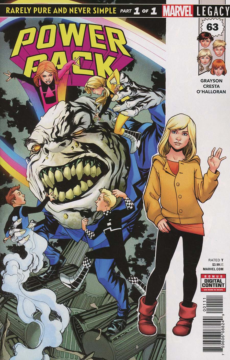 Power Pack Vol 3 #63 Cover A Regular Mike McKone Cover (Marvel Legacy Tie-In)