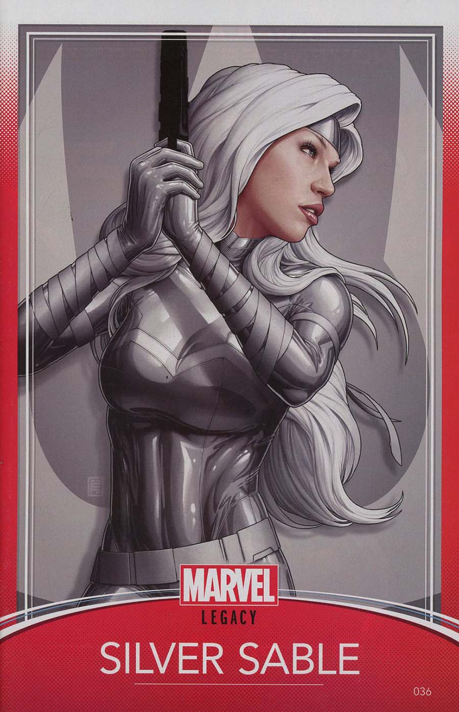 Silver Sable And The Wild Pack #36 Cover B Variant John Tyler Christopher Trading Card Cover (Marvel Legacy Tie-In)