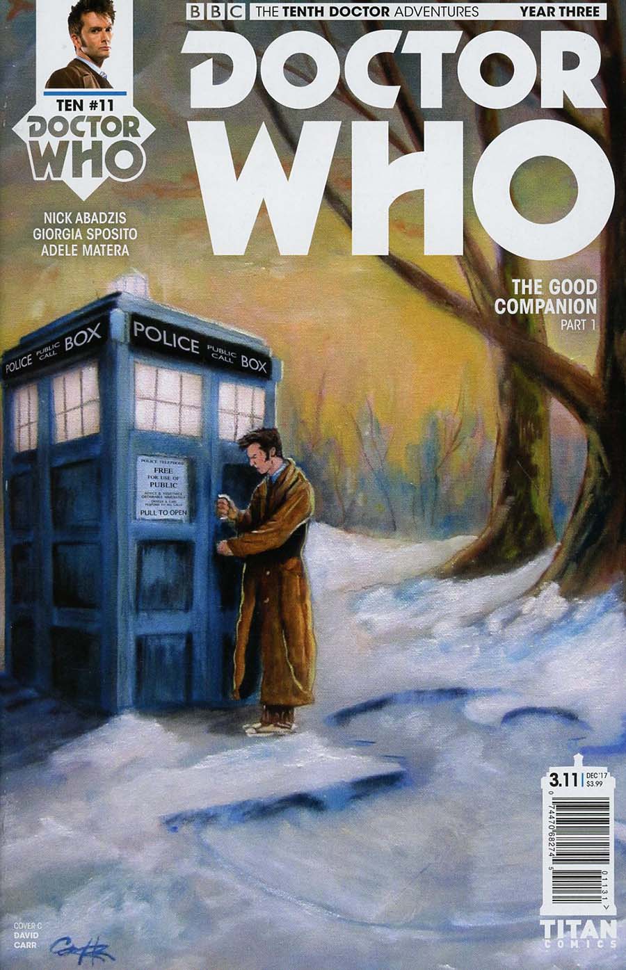 Doctor Who 10th Doctor Year Three #11 Cover C Variant David Carr Seasons Cover