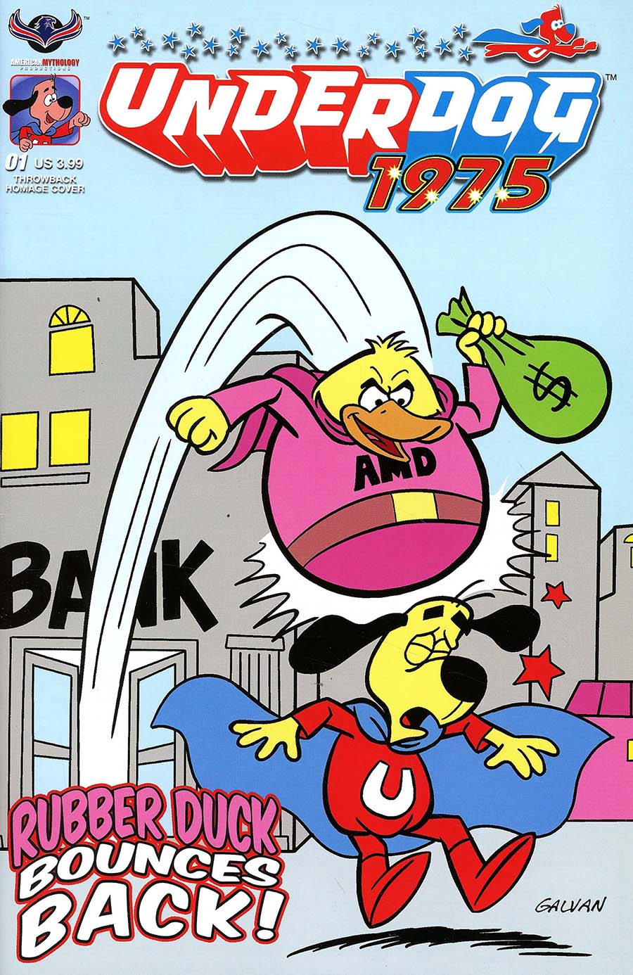 Underdog 1975 Cover B Variant Bill Galvan Throwback Homage Cover