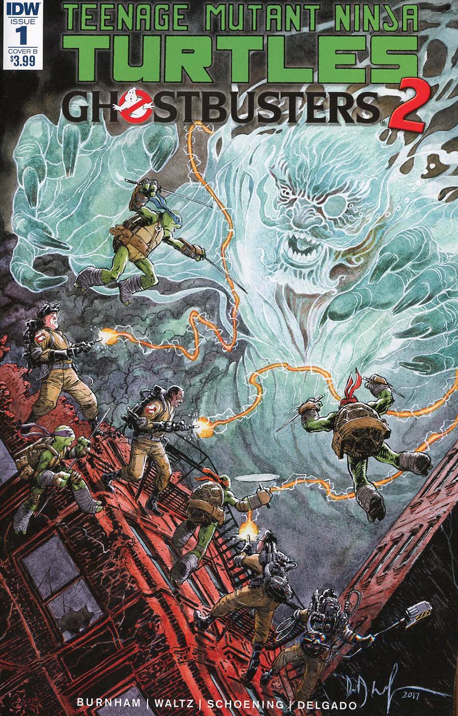 Teenage Mutant Ninja Turtles Ghostbusters II #1 Cover B Variant Dave Wachter Cover