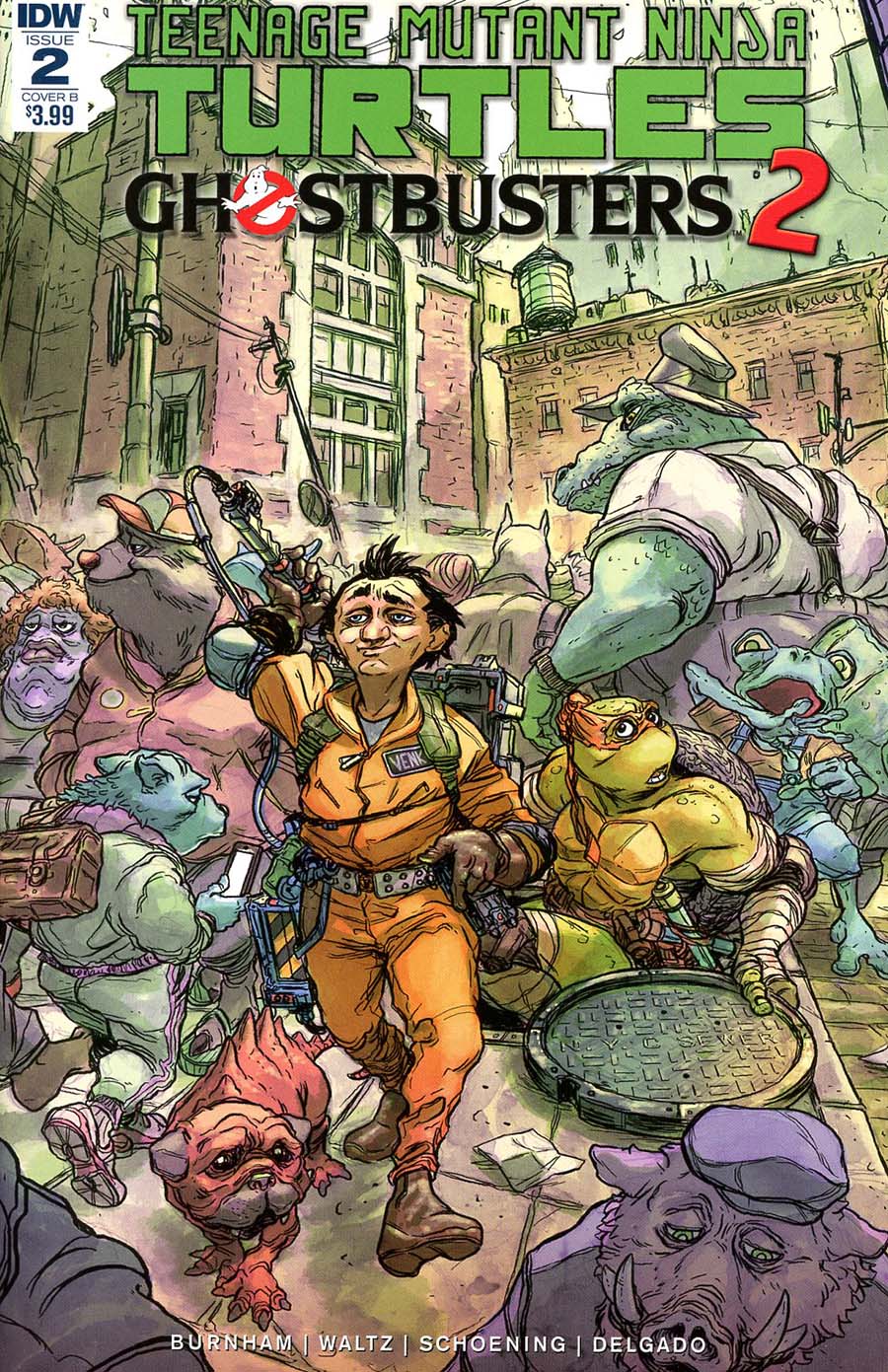Teenage Mutant Ninja Turtles Ghostbusters II #2 Cover B Variant Pablo Tunica Cover