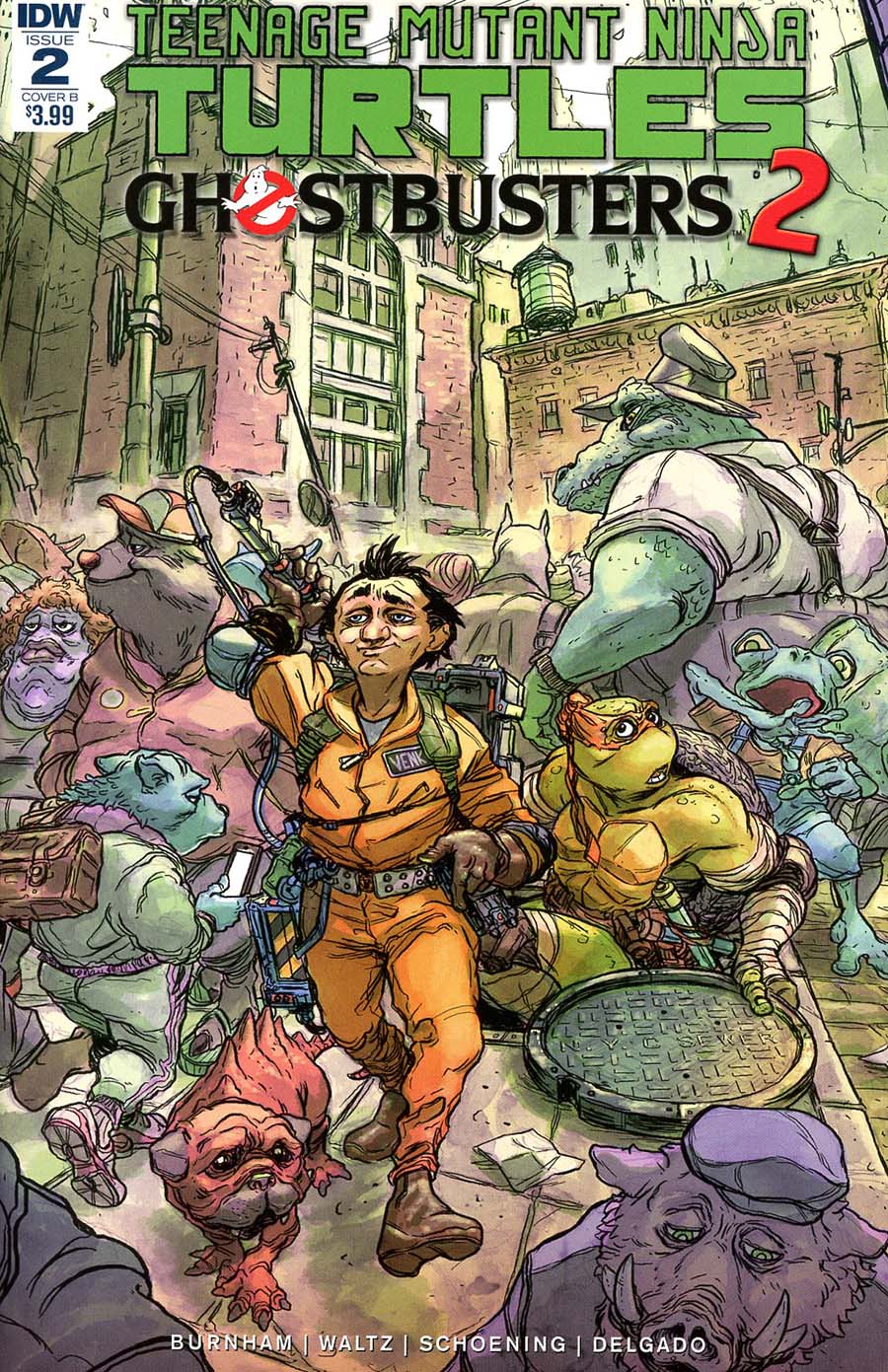 Teenage Mutant Ninja Turtles Ghostbusters II #2 Cover B Variant Pablo Tunica Cover