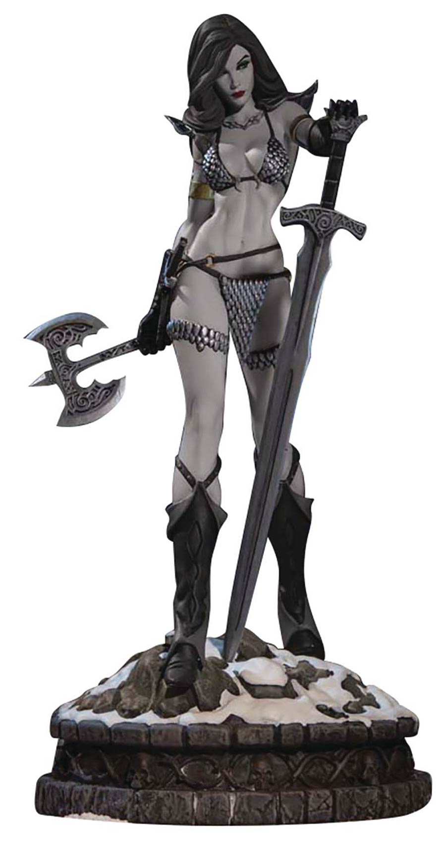 Women Of Dynamite Red Sonja Statue Black & White Artist Proof Edition