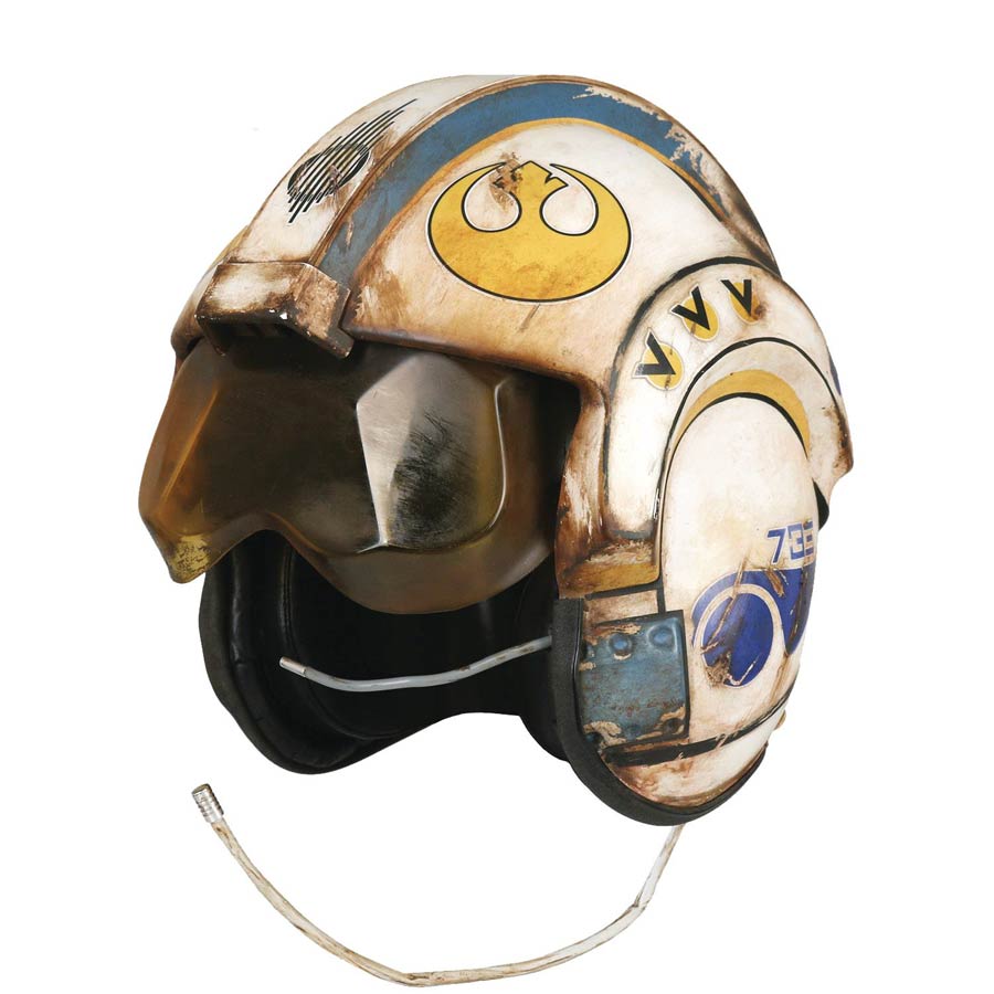 Star Wars Episode VII The Force Awakens Rey Salvaged X-Wing Pilot Reah Helmet Replica