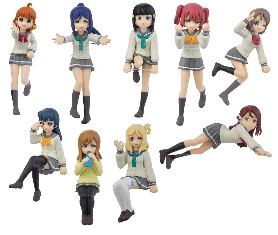 Love Live Sunshine Putito Series Trading Figure 9-Piece Display