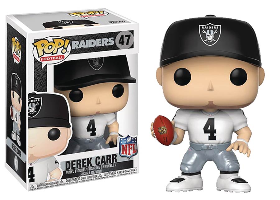 POP NFL Derek Carr Raiders Away Vinyl Figure