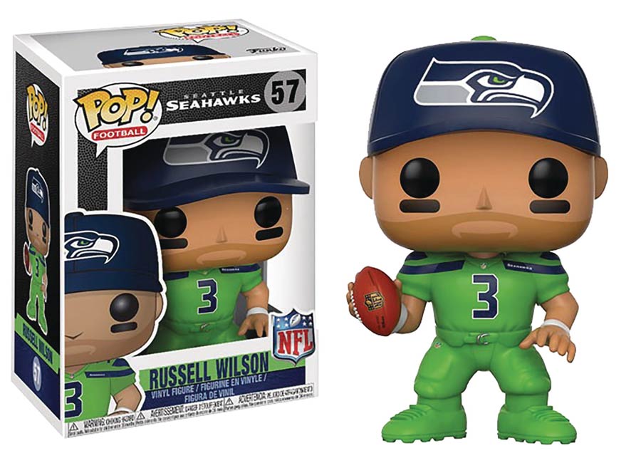 POP NFL Russell Wilson Seahawks Color Rush Vinyl Figure