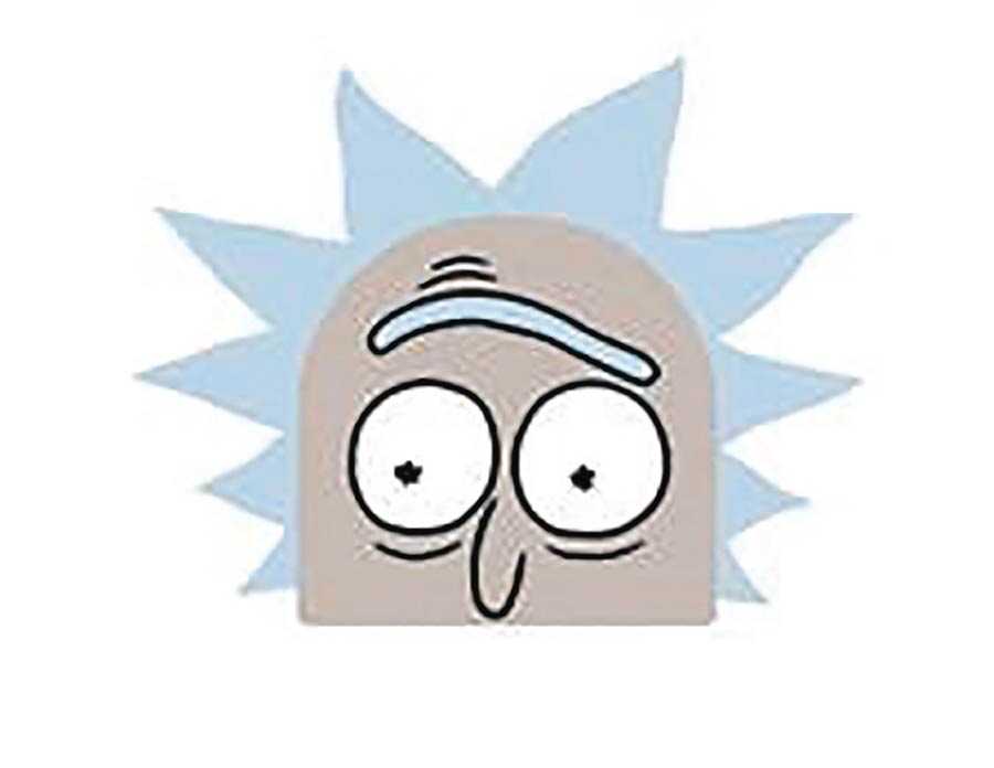 Rick And Morty Rick Embroidery Face Cuffed 3D Knit Beanie