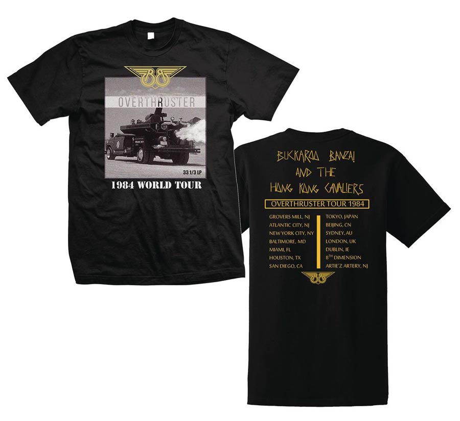 Buckaroo Banzai Overthruster Album Cover Previews Exclusive Black T-Shirt Large