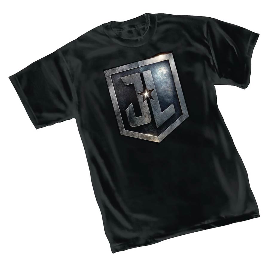 Justice League Movie Shield T-Shirt Large