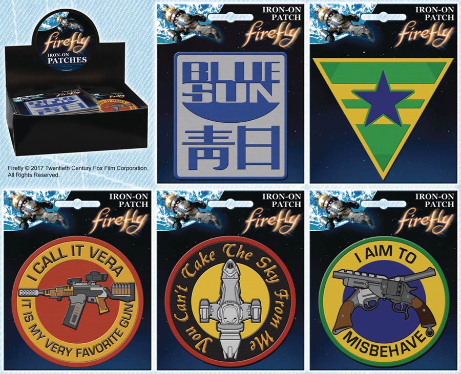 Firefly Iron-On Patch 30-Piece Assortment Case