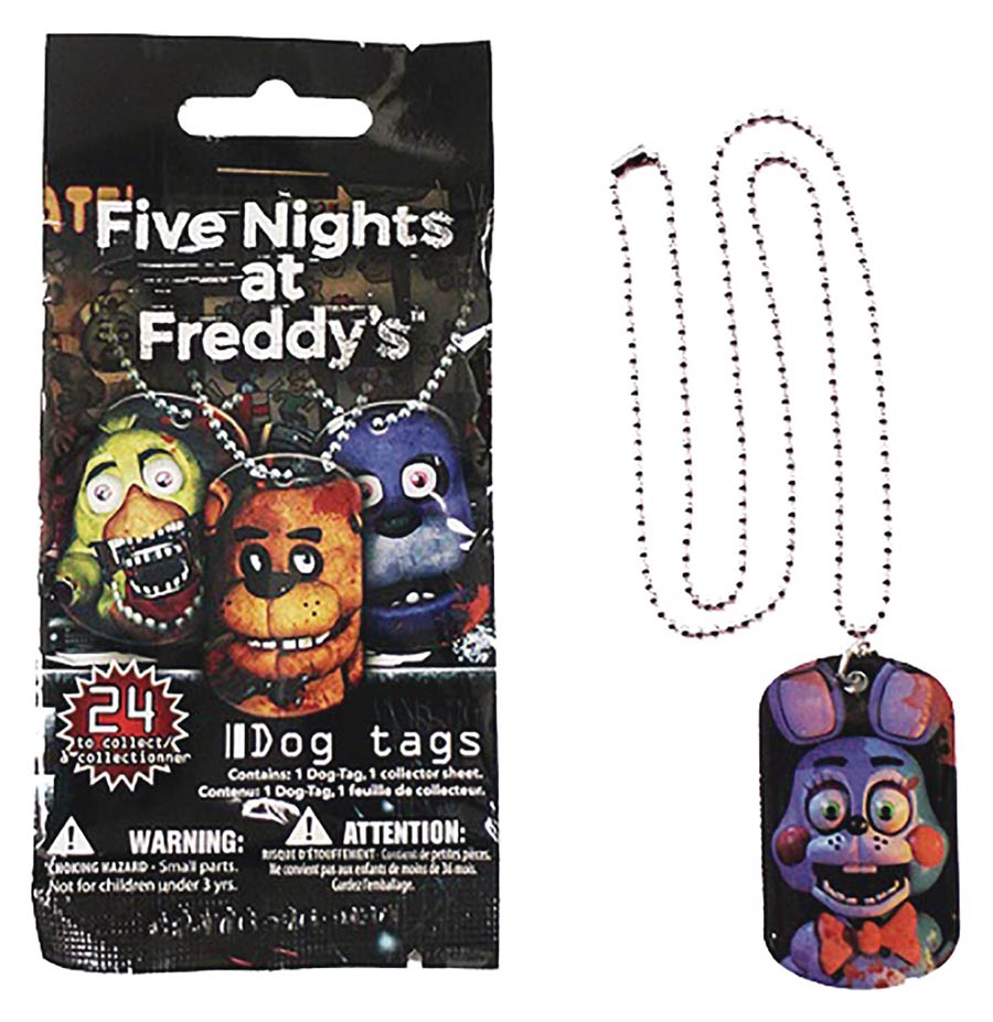 Five Nights At Freddys Dogtag Necklace Blind Mystery Box 36-Piece Display