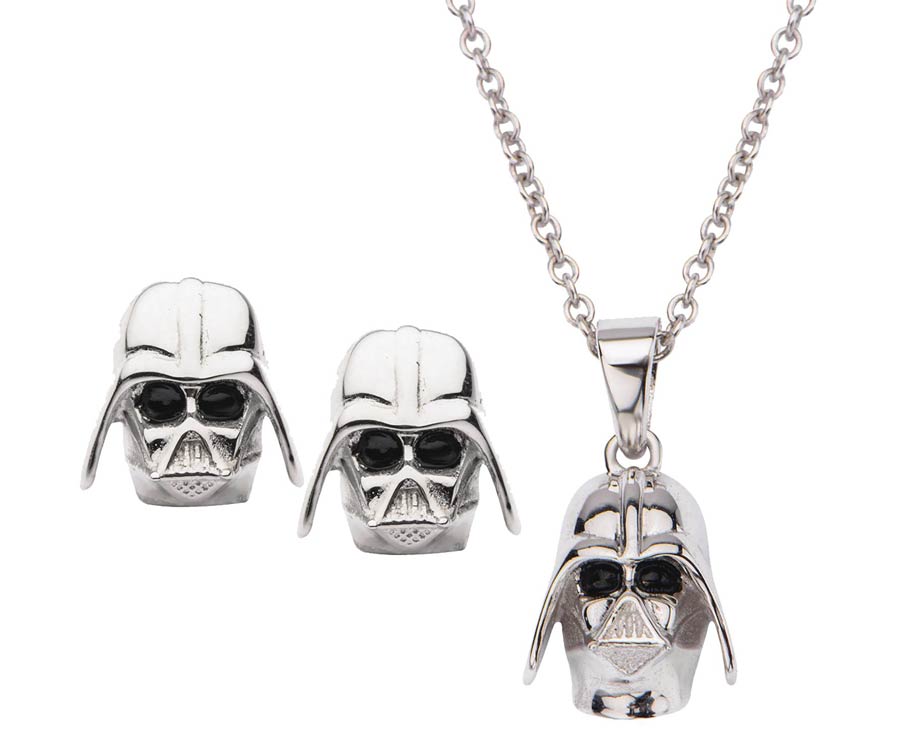Star Wars Darth Vader Pendant & Earrings Set