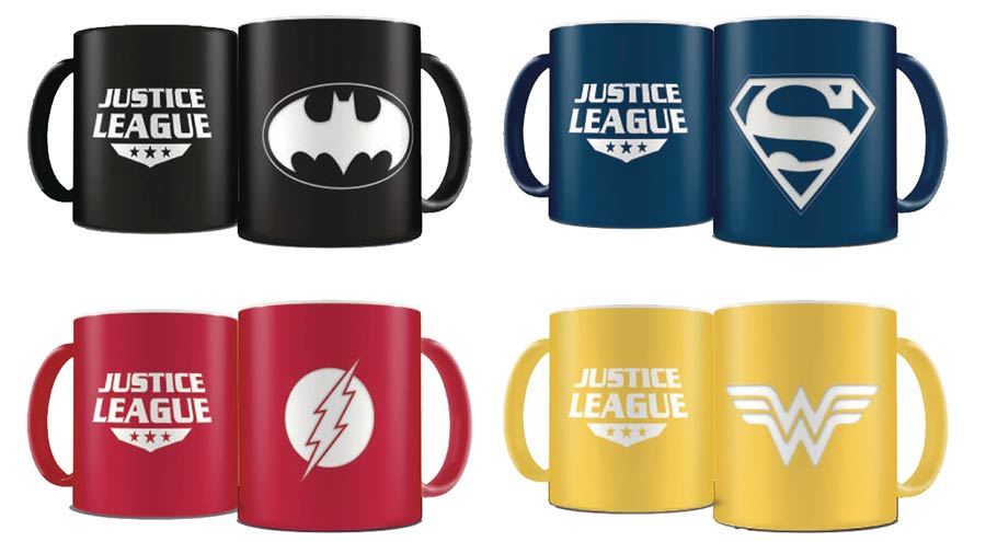 DC Heroes Laser Etched Mug 4-Piece Deluxe Set - Color