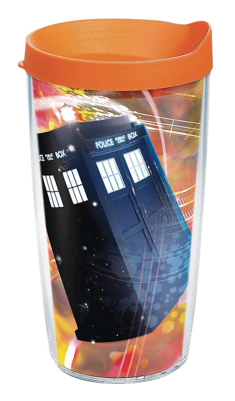 Doctor Who Time Lord 16-Ounce Tumbler With Orange Lid