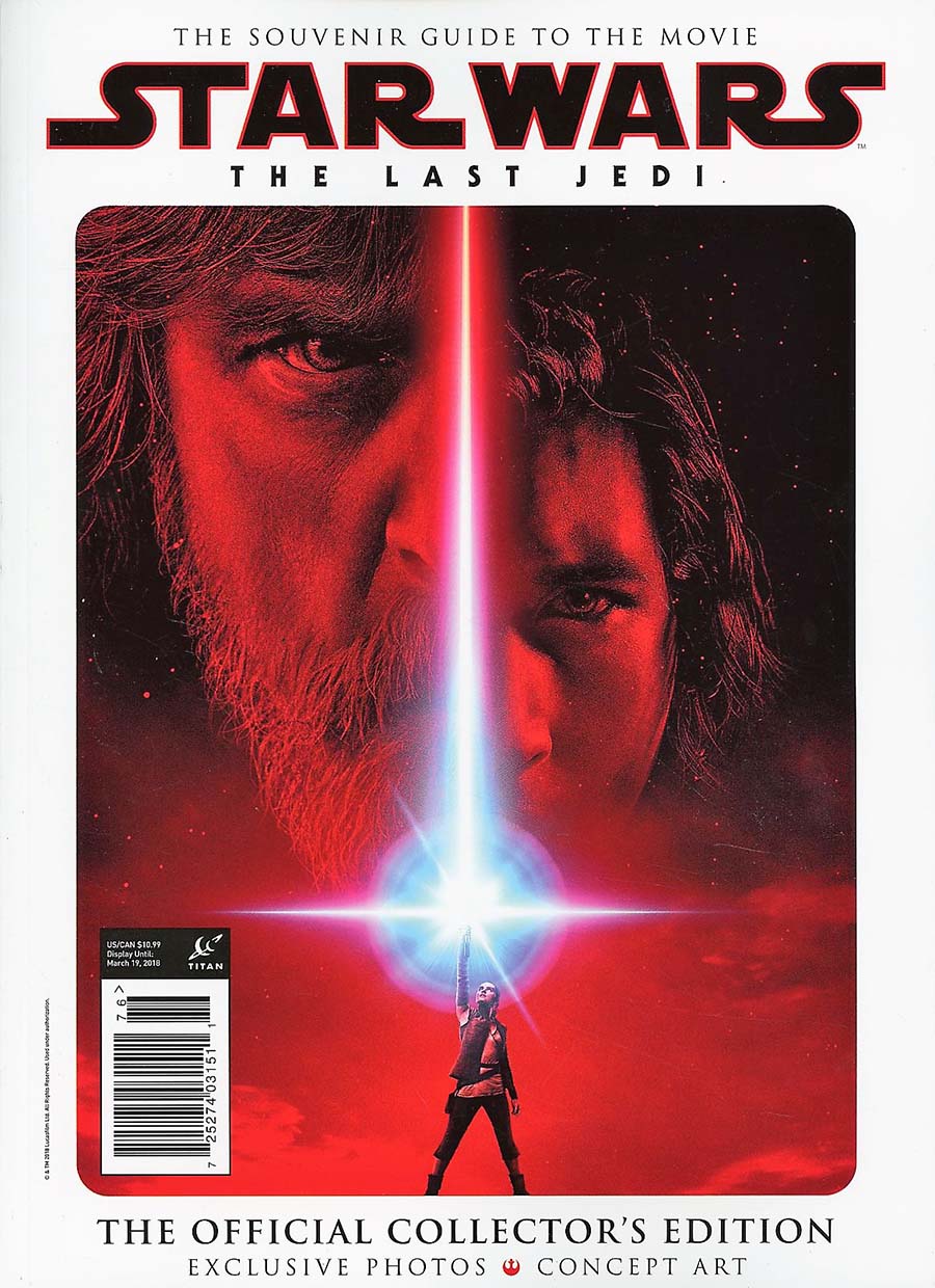 Star Wars Episode VIII The Last Jedi Movie Official Collectors Magazine Newsstand Edition