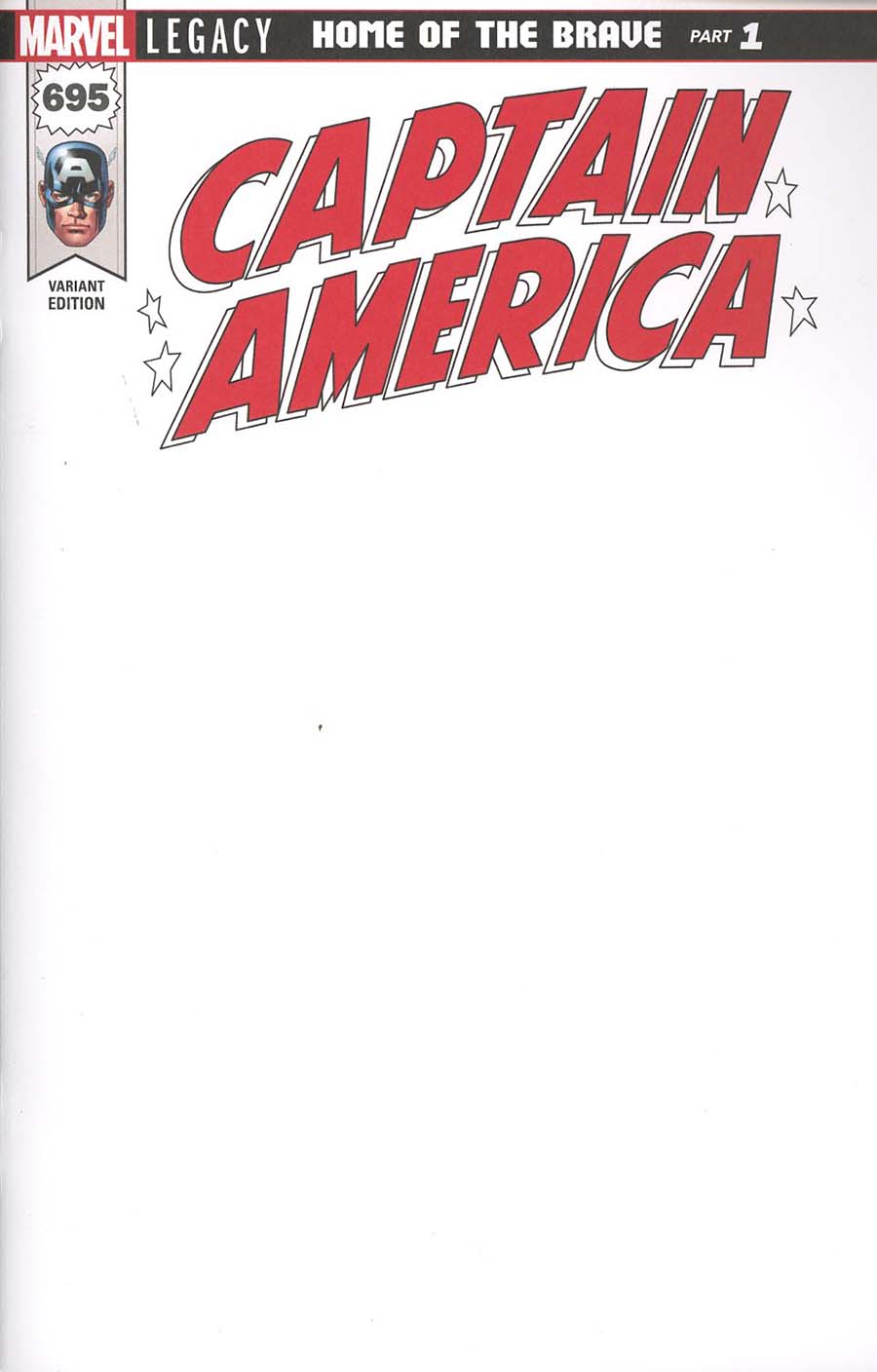 Captain America Vol 8 #695 Cover D Variant Blank Cover (Marvel Legacy Tie-In)