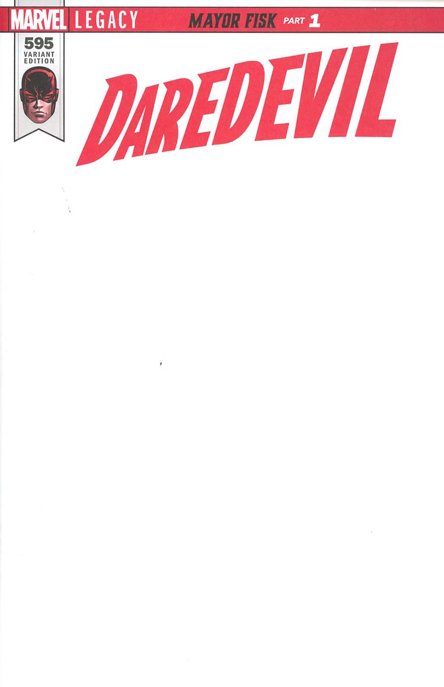 Daredevil Vol 5 #595 Cover C Variant Blank Cover (Marvel Legacy Tie-In)