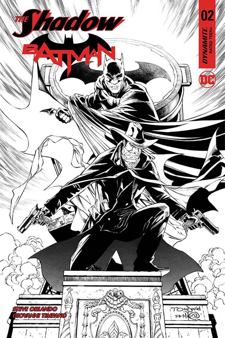 Shadow Batman #2 Cover J Incentive Tony S Daniel Black & White Cover