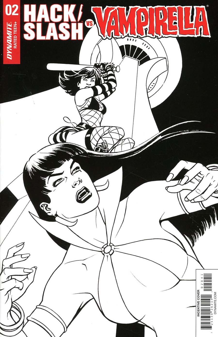 Hack Slash vs Vampirella #2 Cover D Incentive Goran Sudzuka Black & White Cover